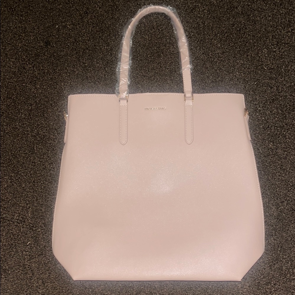 Michael Kors Pink Textured Tote Bag
